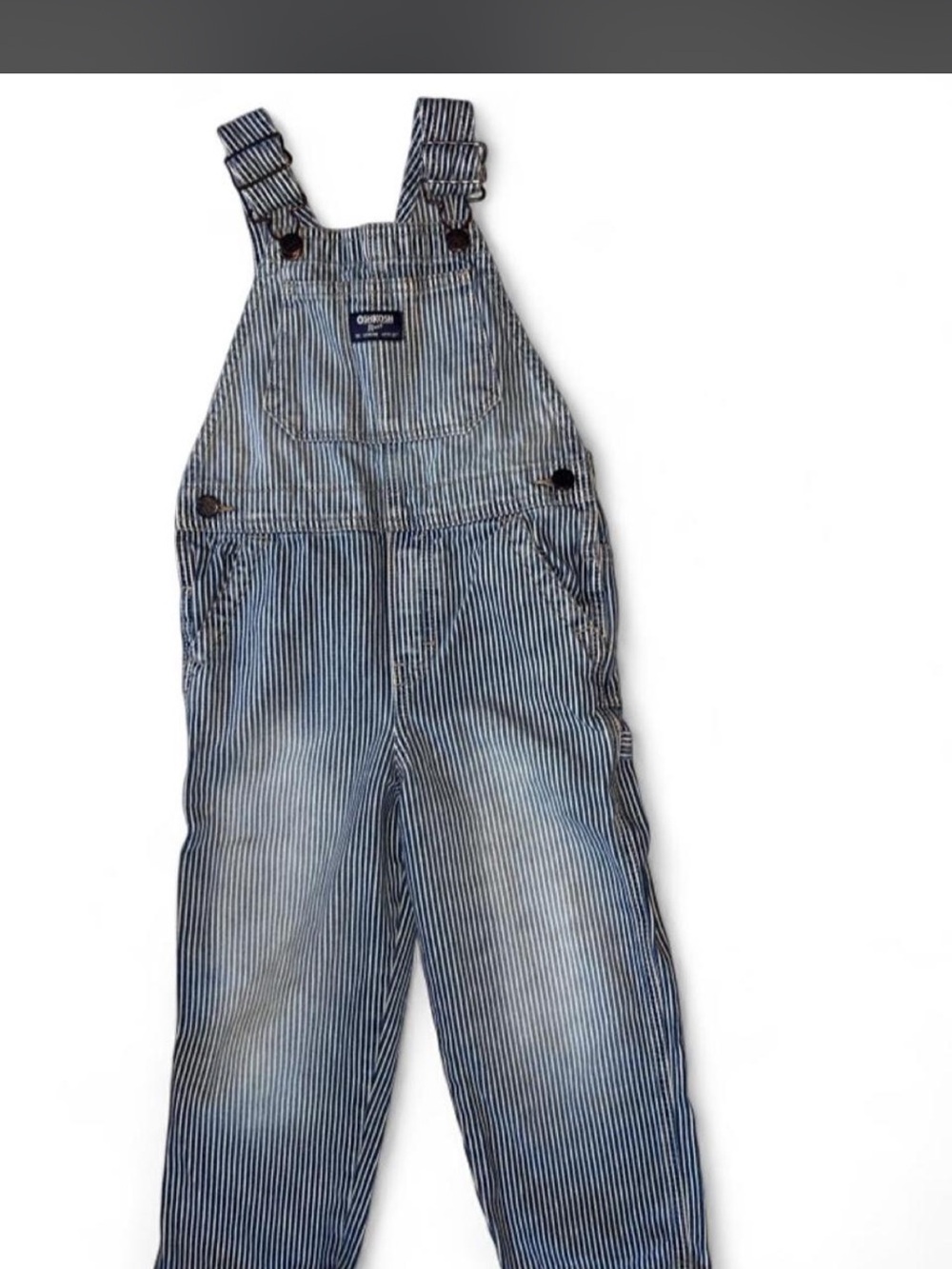 OshKosh B'gosh Blue & White Pinstripe Kids Overalls